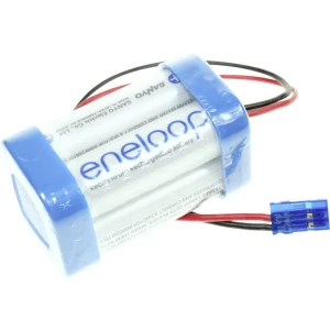 Paket baterija na punjenje 4 Mignon (AA) kabel, utikač NiMH Panasonic eneloop kocka F2x2 Graupner 4.8 V 1900 mAh slika