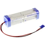 Paket baterija na punjenje 8 Mignon (AA) kabel, utikač NiMH Panasonic eneloop dvostruka kocka F2x2x2 Futaba 9.6 V 1900 mAh
