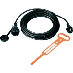 Strujni produžni kabel [ gumeni šuko utikač - gumena šuko utičnica] crna, 10 m