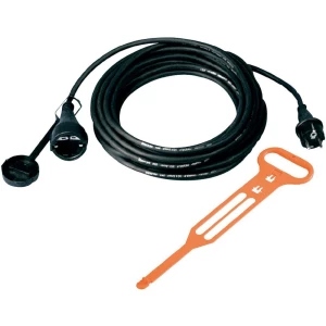 Strujni produžni kabel [ gumeni šuko utikač - gumena šuko utičnica] crna, 10 m slika