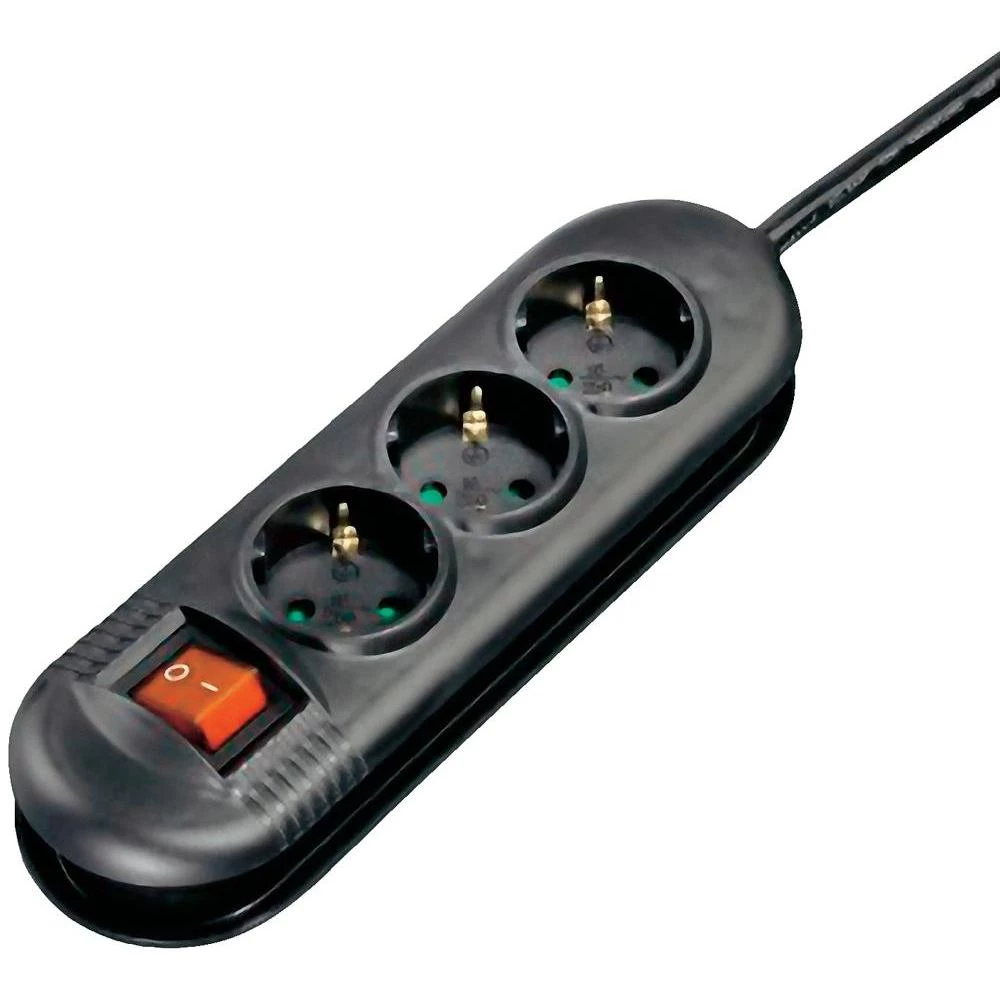 Višestruka utičnica s prekidačem 00108862 Hama 3-struka crna šuko slika