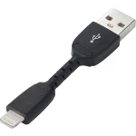 Podatkovni/punjački kabel za iPad/iPhone/iPod [1x USB 2.0 utikač A - 1x Apple Dock utikač Lightning] renkforce 0.05 m crna