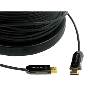 HDMI priključni kabel [1x HDMI utikač => 1x HDMI utikač] Inakustik crna, 20 m slika