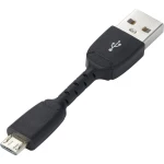 USB 2.0 priključni kabel [1x USB 2.0 utikač A - 1x USB 2.0 utikač Micro-B] renkforce 0.05 m crna