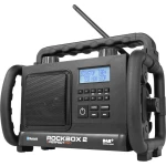 DAB+ radio PerfectPro Rockbox 2 Radio za gradilište audio, stereo (3.5 mm jack), Bluetooth®, funkcija punjenja baterije, zaštita od prskanja vodom, otporan na prašinu, otporan na udarce crna