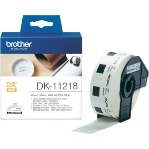 Brother traka s etiketama tip DK-11218, DK11218, 1000 okruglih etiketa ( 24 mm), bijela, za QL pisače etiketa slika