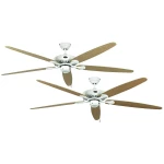 Stropni ventilator CasaFan CLASSIC ROYAL 180 WE (promjer) 180 cm boja krila: javor, bukva, boja kućišta: bijela-lakirana
