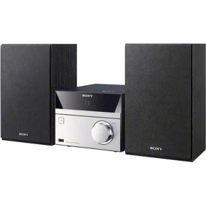 Stereo glazbena linija CMT-SBT20B Sony AUX, Bluetooth®, CD, DAB+, NFC, UKV, USB crna, srebrna slika