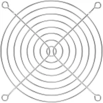 Zaštitna rešetka za ventilator 1 kom. PROFAN Technology (Š x V) 120 mm x 120 mm kromirani metal