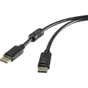 DisplayPort priključni kabel [1x DisplayPort utikač - 1x DisplayPort utikač] 0.50 m crne boje renkforce slika