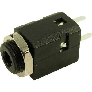 Klinken utični konektor, 3.5 mm utičnica, ugradbeni, broj polova: 3 crne boje Cliff FC681375V 1 kom. slika