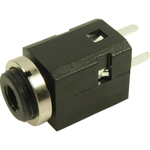 Klinken utični konektor, 3.5 mm utičnica, ugradbeni, broj polova: 3 crne boje Cliff FC681375VH 1 kom. slika