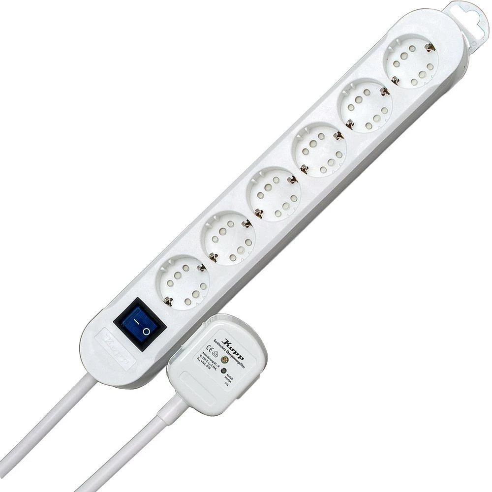 Višestruka utičnica sa zaštitom od prenapona 223802016 Kopp 6-struka bijela šuko slika