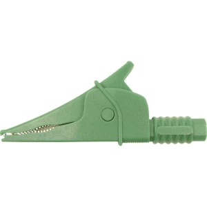 Sigurnosna krokodil spojka, utični priključak 4 mm CAT III 1000 V zelene boje Cliff slika