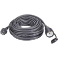 Strujni produžni kabel [šuko gumeni utikač -šuko gumeni spojnik] renkforce 16 A crna 10 m slika