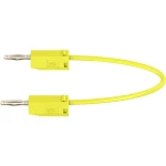 Mjerni kabel [ lamelni utič 2 mm - lamelni utič 2 mm] 0.075 m žute boje MultiContact LK205