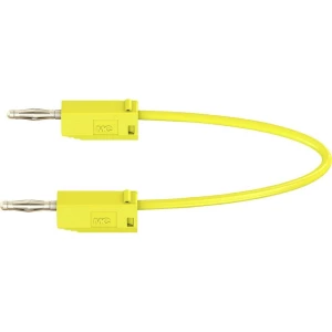 Mjerni kabel [ lamelni utič 2 mm - lamelni utič 2 mm] 0.075 m žute boje MultiContact LK205 slika