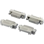 DVI utični konektor, utičnica, ugradbena, horizontalna, broj polova: 29 srebrne boje W & P Products 507-29-2-2-20 1 kom.