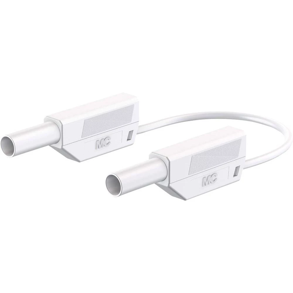 Mjerni kabel [ lamelni utič 4 mm - lamelni utič 4 mm] 200 cm bijele boje MultiContact MultiContact slika