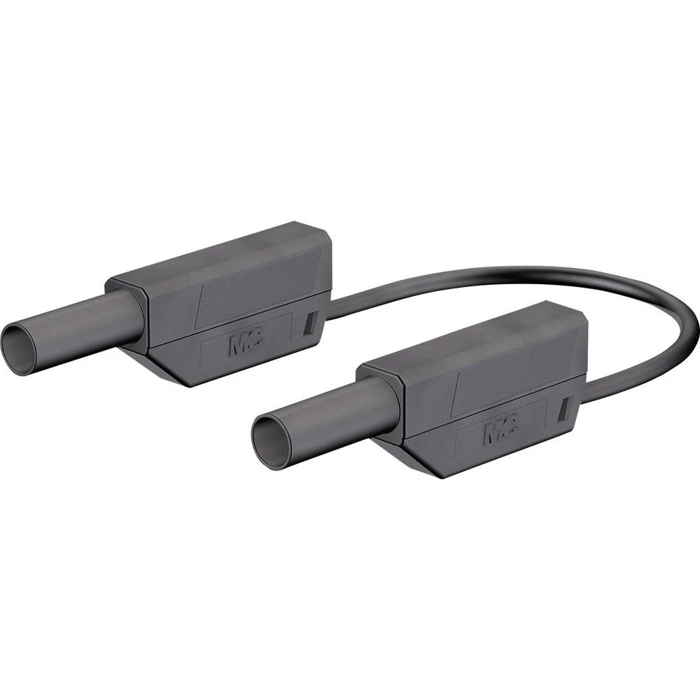 Mjerni kabel [ lamelni utič 4 mm - lamelni utič 4 mm] 200 cm crne boje MultiContact MultiContact slika
