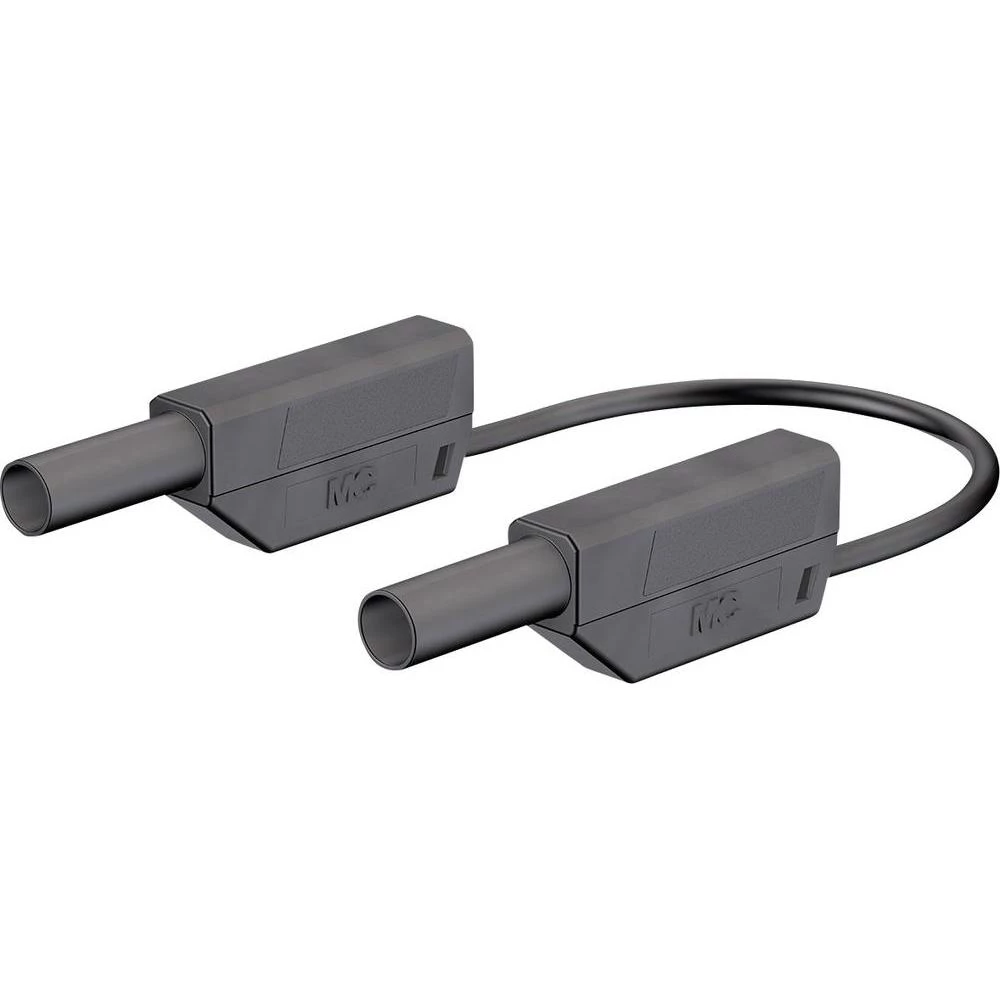 Mjerni kabel [ lamelni utič 4 mm - lamelni utič 4 mm] 200 cm crne boje MultiContact MultiContact slika