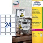 Avery-Zweckform vodootporne etikete L4773-100 ( 63.5 mm x 33.9 mm ) bijele boje, 2400 kom., trajne, ljepljive