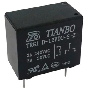 Relej za tiskanu pločicu 12 V/DC 5 A 1 preklopni Tianbo Electronics TRG1 D-12VDC-S-Z 1 kom. slika