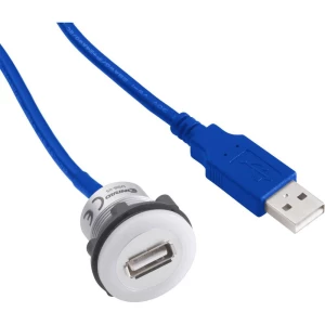 USB ugradbena utičnica 3.0 ugradbena utičnica, USB-12 USB-utičnica tip A na USB-utikač tip A sa 60 cm kabela Conrad sadržaj: 1 k slika