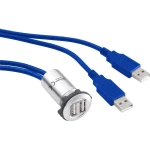 USB ugradbena utičnica 3.0 USB-13 2 x USB-utičnica tip A na 2 x USB-utikač tip A s kabelom 60 cm Conrad 1 kom.