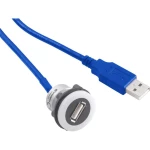USB ugradbena utičnica 3.0 ugradbena utičnica, USB-12-BK USB-utičnica tip A na USB-utikač tip A sa 60 cm kabela Conrad sadržaj: