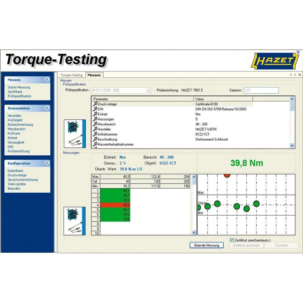 Ispitni softver HAZET Torque-Testing 7901E-D Hazet slika