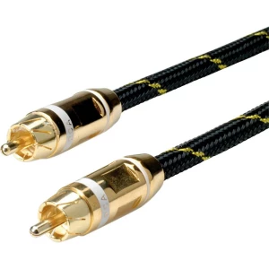 Roline Cinch video priključni kabel [1x muški cinch konektor - 1x muški cinch konektor] 2.50 m crna/zlatna slika