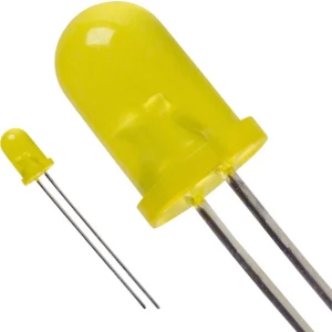 Ožičana LED dioda, žuta, okrugla 5 mm 20 mcd 60 ° 20 mA 3 V LUMEX SSL-LX5093BYD slika
