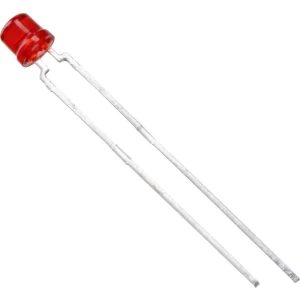 Ožičana LED dioda, crvena, cilindrična 3 mm 55 mcd 170 ° 30 mA 2.4 V Vishay TLVH4200 slika