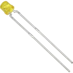 Ožičana LED dioda, žuta, cilindrična 3 mm 30 mcd 170 ° 30 mA 2.4 V Vishay TLVY4200 slika