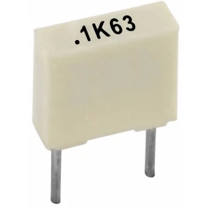 Poliester kondenzator, radijalno ožičen 100 nF 63 V 10 % 5 mm (D x Š x V) 7.2 x 2.5 x 6.5 Kemet R82DC3100AA50K+ 1 kos slika