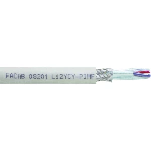 Podatkovni kabel Li2YCY 2 x 2 x 0.5 mm sive boje Faber Kabel 031796 metarski slika