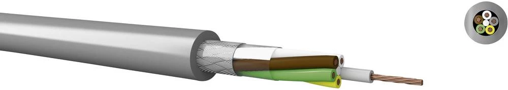 Krmilni kabel LiYCY 1 x 0.14 mm sive boje Kabeltronik 20101400 100 m slika