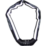 Lanac za bicikl SKS 100 Security Plus crna, bijela (reflektirajuća) reflektirajuće oplaštenje, brojčana brava sa simbolima
