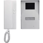 Portafon s kablom, komplet Basetech 1 obiteljska kuća, srebrna, bijela