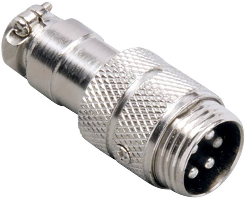 Minijaturni okrugli DIN konektor, utikač, ravan, broj polova: 8 srebrni BKL Electronic 0206005 1 kom. slika