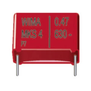 MKS-folijski kondenzator, radijalno ožičen 1 µF 63 V/DC 10 % 7.5 mm (D x Š x V) 10.3 x 5 x 10.5 mm Wima MKS4C041002E00KSSD slika
