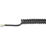 Spiralni kabel H05VVH8-F 1000 mm / 3000 mm 3 x 1.5 mm crne boje Baude 31529P 1 kom