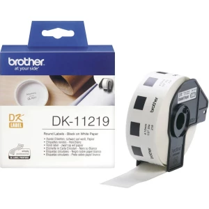 Brother traka s etiketama tip DK-11219, DK11219, 1200 okruglih etiketa ( 12 mm), bijela, za QL pisače etiketa slika