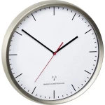 Bežični zidni sat TFA 60.3521.02 30.5 cm x 4.8 cm plemeniti čelik (brušeni) tihi satni mehanizam (bezvučan)