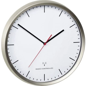 Bežični zidni sat TFA 60.3521.02 30.5 cm x 4.8 cm plemeniti čelik (brušeni) tihi satni mehanizam (bezvučan) slika