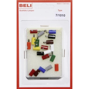 Minijaturni bananski utič, promjer zatika: 2.6 mm BELI-BECO 7/1010 1 set slika