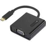 USB / VGA adapter [1x USB-C™ utikač - 1x VGA-utičnica] crni, pozlaćeni kontakti renkforce