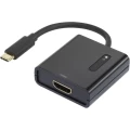 USB / HDMI adapter [1x USB-C™ utikač - 1x HDMI-utičnica] crni, pozlaćeni kontakti renkforce slika