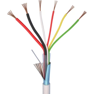 Alarmni kabel LiYY 4 x 0.22 mm + 2 x 0.5 mm bijele boje ELAN 25041 roba na metre slika